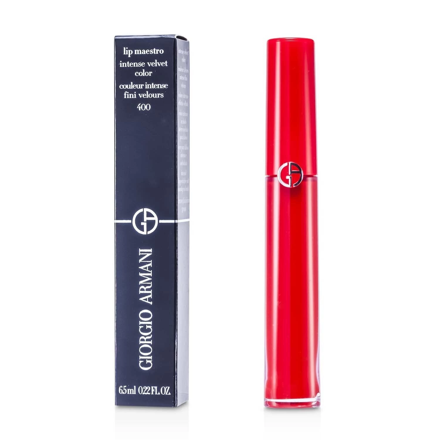 Giorgio Armani Lip Maestro Intense Velvet Color (Liquid Lipstick) - # 401 (Tibetan Orange) (Box Slightly Damaged) 6.5ml/0.22oz - Image 2