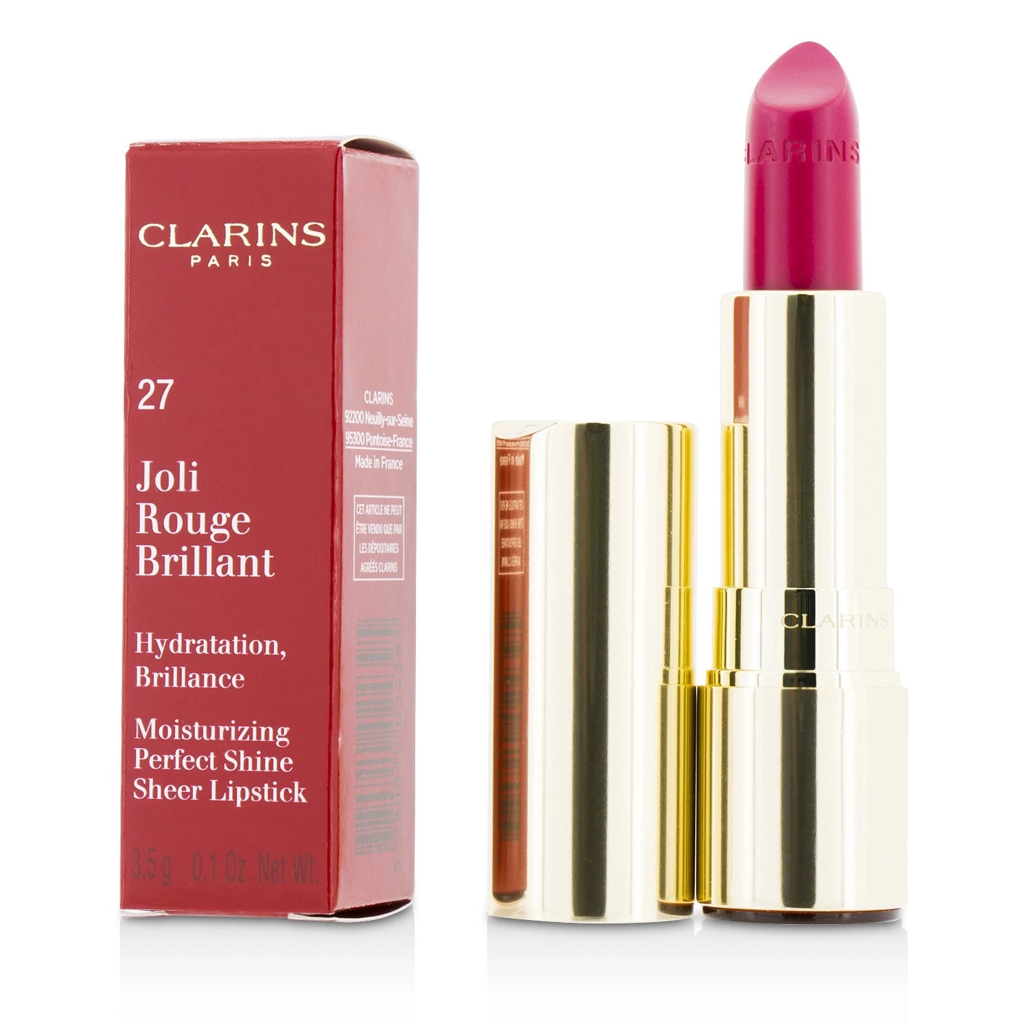 Clarins Joli Rouge Brillant (Moisturizing Perfect Shine Sheer Lipstick) - # 757S Nude Brick 3.5g/0.1oz - Image 2