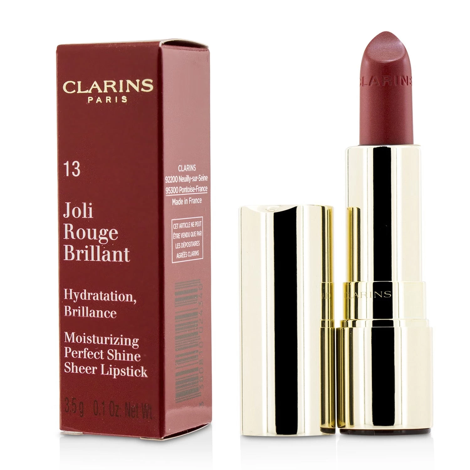 Clarins Joli Rouge Brillant (Moisturizing Perfect Shine Sheer Lipstick) - # 757S Nude Brick 3.5g/0.1oz - Image 19