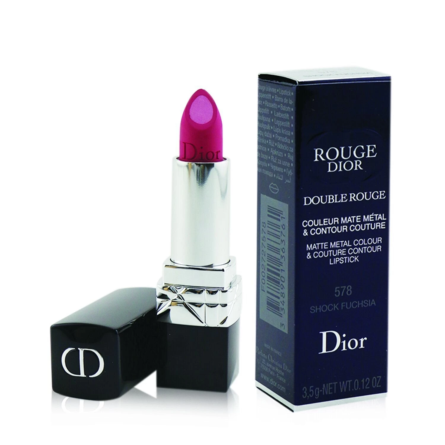 Christian Dior Rouge Dior Double Rouge Matte Metal Colour & Couture Contour Lipstick - # 992 Poison Purple 3.5g/0.12oz - Image 10