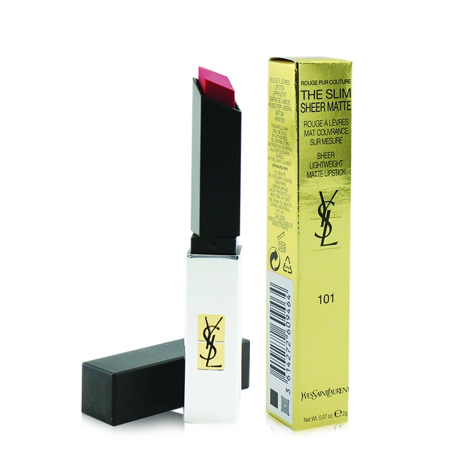 Yves Saint Laurent Rouge Pur Couture The Slim Sheer Matte Lipstick - # 108 Rouge Devetu 2g/0.07oz - Image 5