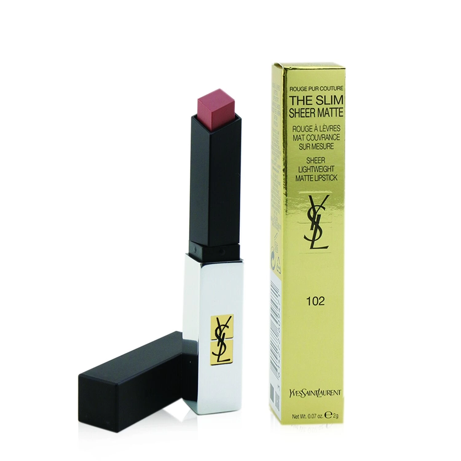 Yves Saint Laurent Rouge Pur Couture The Slim Sheer Matte Lipstick - # 108 Rouge Devetu 2g/0.07oz - Image 9