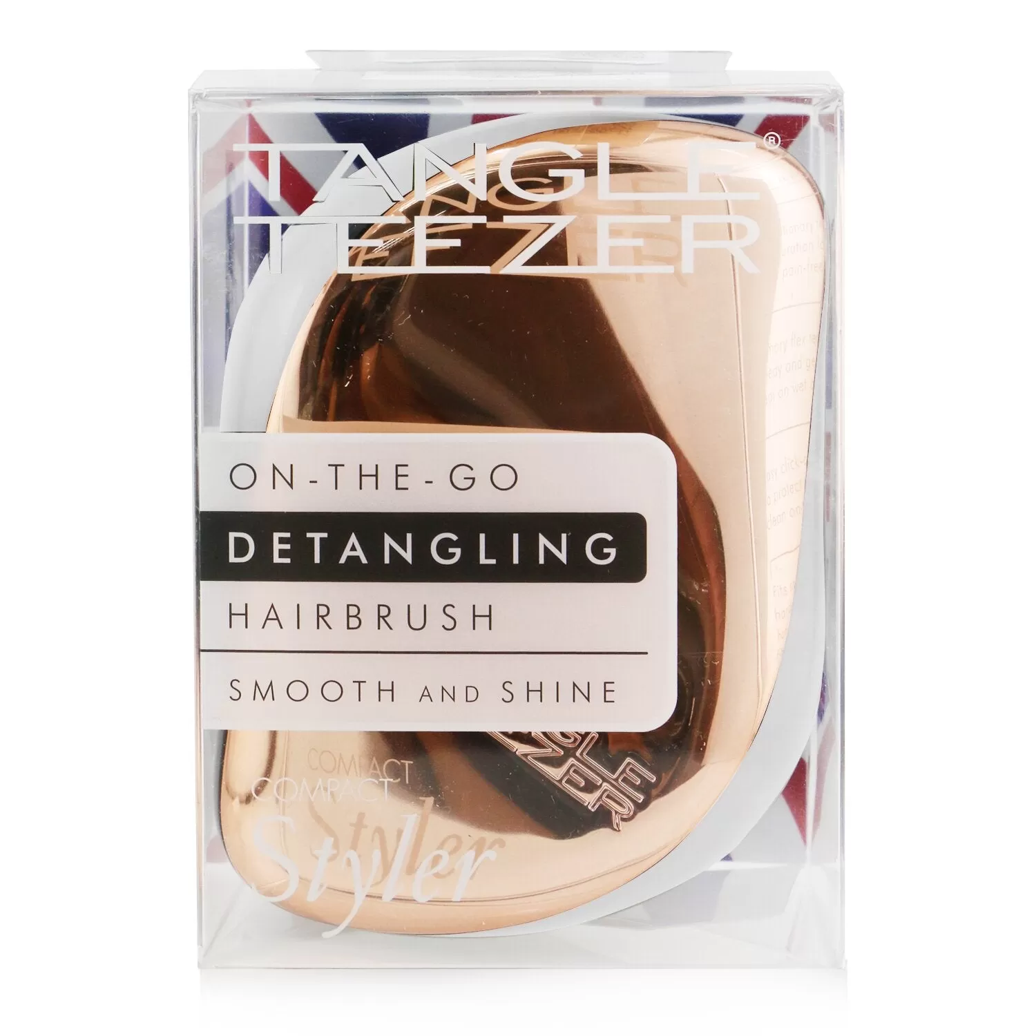 Tangle® Teezer Tangle Teezer Compact Styler On-The-Go Detangling Hair Brush - # Ivory Rose Gold 1pc - Image 2