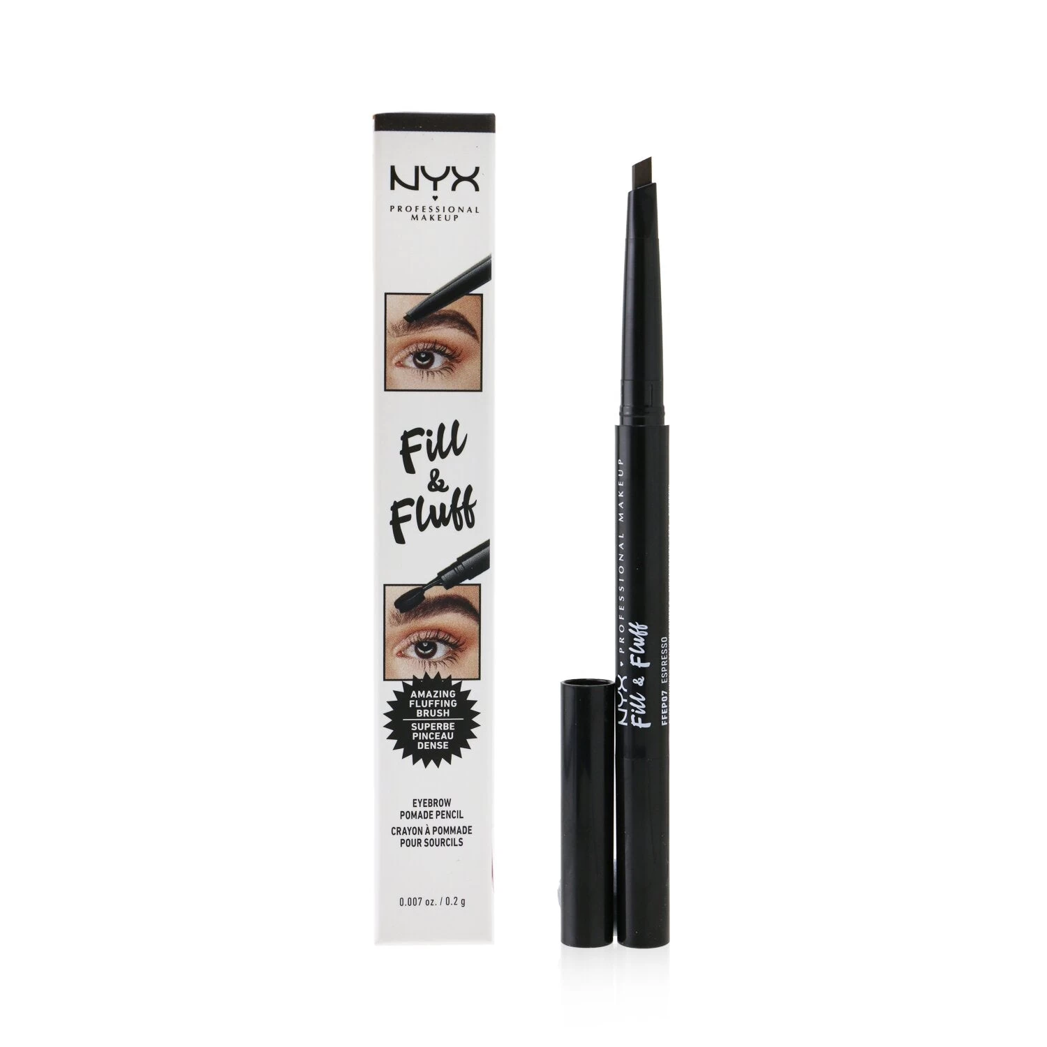 NYX Fill & Fluff Eyebrow Pomade Pencil - # Espresso 0.2g/0.007oz - Image 2
