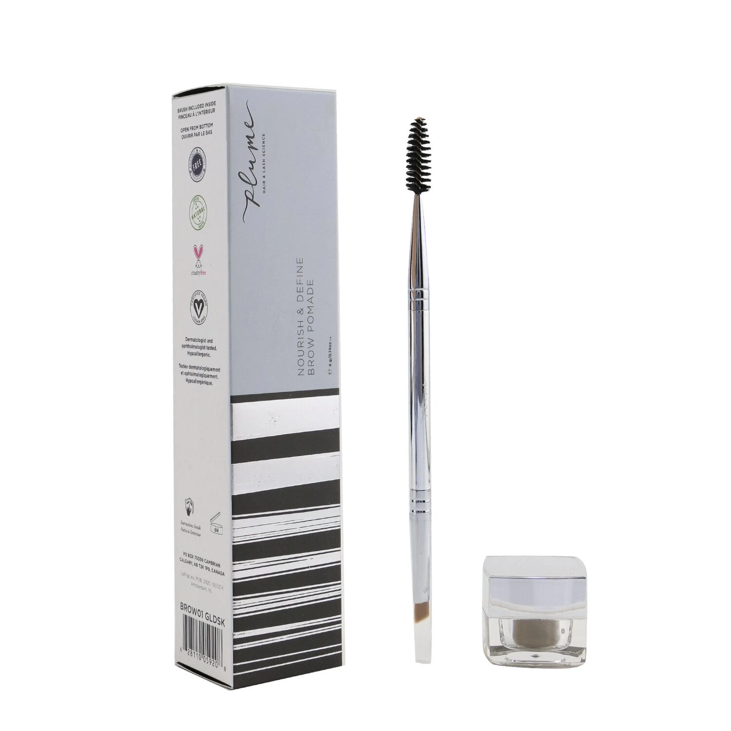 Plume Science Nourish & Define Brow Pomade (With Dual Ended Brush) - # Golden Silk 4g/0.14oz - Image 2