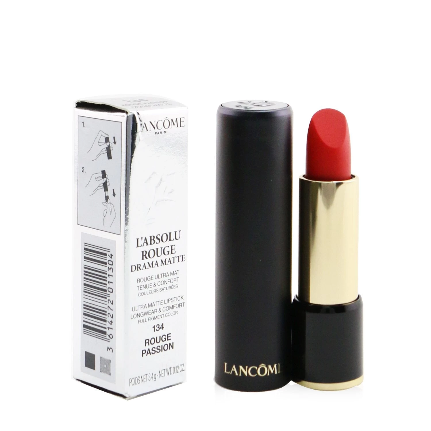 Lancome L'Absolu Rouge Lipstick - # 134 Rouge Passion (Drama Matte) 3.4g/0.12oz - Image 2