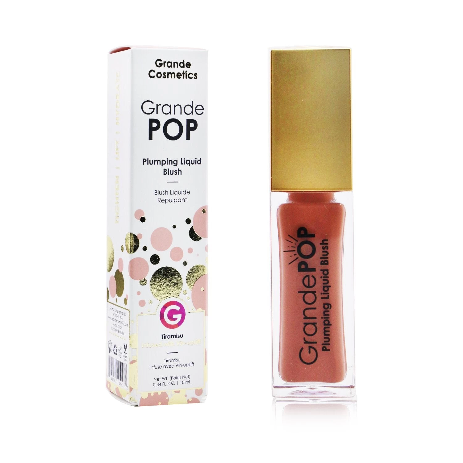 Grande Cosmetics (GrandeLash) GrandePOP Plumping Liquid Blush - # Tiramisu 10ml/0.34oz - Image 2