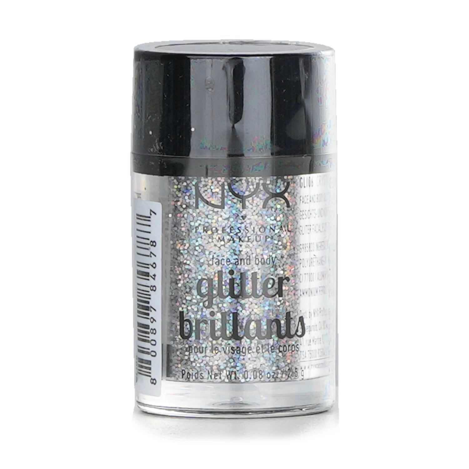 NYX Face & Body Glitter Brillants - # Silver 2.5g/0.08oz - Image 4