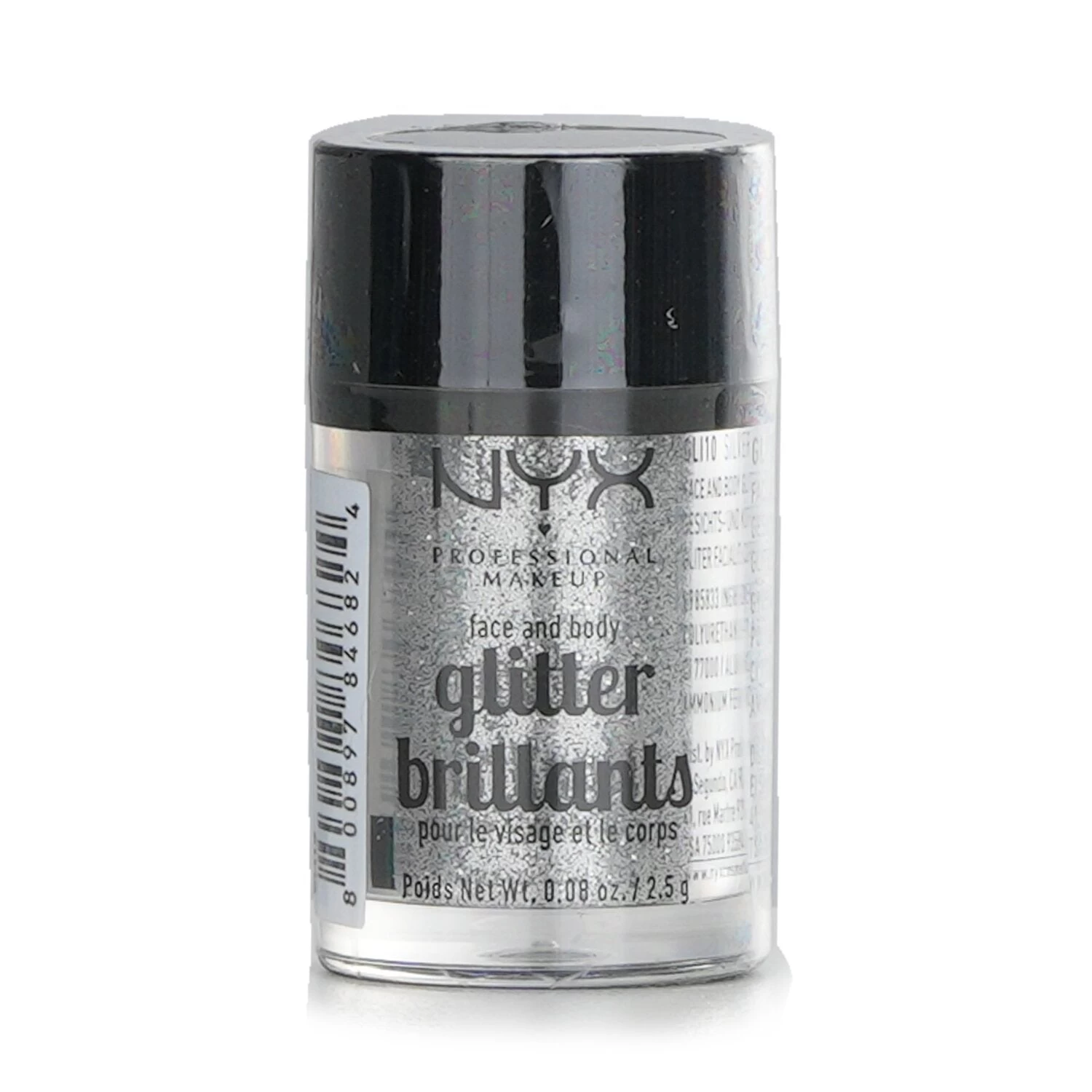 NYX Face & Body Glitter Brillants - # Silver 2.5g/0.08oz